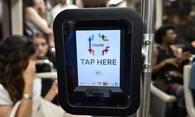 A contactless payment at a till